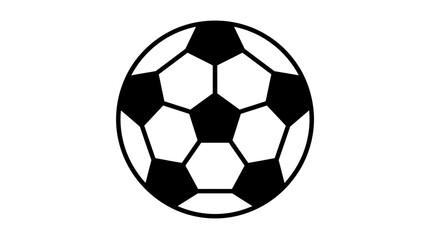 Fototapeta premium Classic black and white soccer ball icon