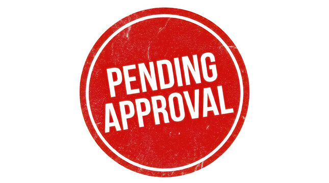 Pending Approval Red Stamp Graphic Design