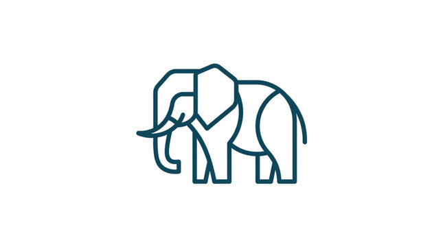 Stylized Outline of an Elephant.