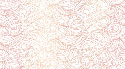 Obraz premium Abstract Pink Seamless Heart Pattern with Decorative Swirls, Floral Ornaments and Curved Damask Texture for Wallpaper, Textile, Paper, Fabric and Elegant Background Design