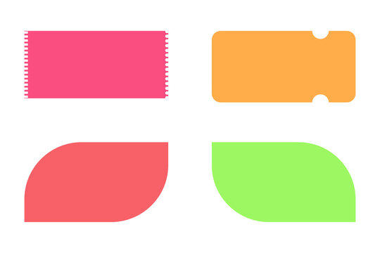 Vibrant abstract shapes for modern design projects on transparent background
