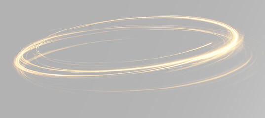 Golden light orbit with glowing neon ring abstract premium energy overlay effect © theladydarina