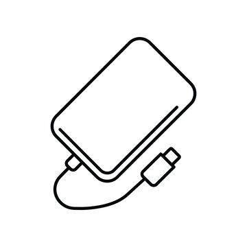 Portable SSD external storage drive icon