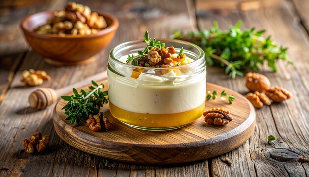 Ziegenk&auml;se-Honig-Creme im Glas