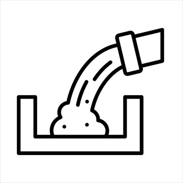 Concrete Pouring icon line vector illustration