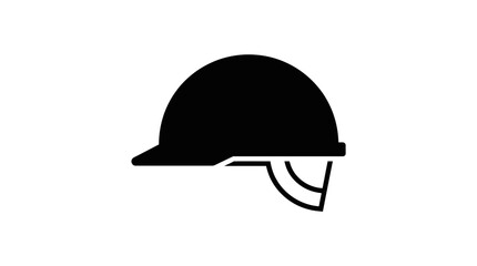 Fototapeta premium Minimalist Flat Vector Icon of a Protective Industrial Construction Hard Hat for Safety and Workplace Engineering Concepts