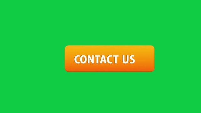 Contact Us Button Animation with Phone Call Icon on Green Background | Customer Support Motion Graphic