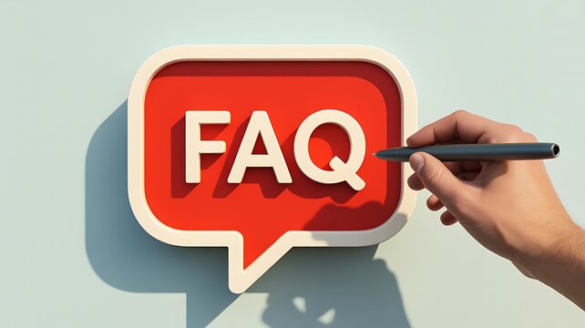 Frequently asked questions concept with speech bubble and business communication