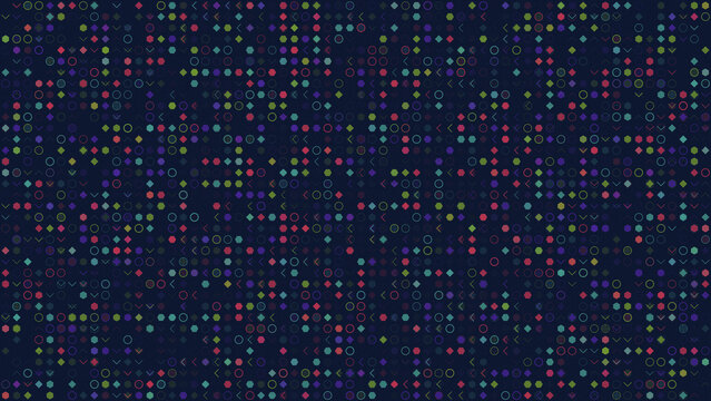 Blue digital binary code background with glowing dots and lines isolated on transparent background, illustration