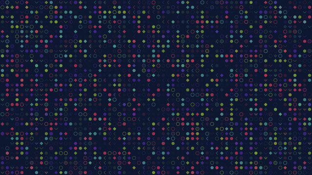 Pixel art game background with blue blocks and stars at night isolated on transparent background, illustration