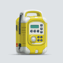 Fototapeta premium Portable yellow medical device for emergency treatment