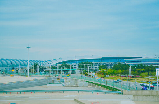 ICN airport, Incehon, South Korea, 05 06 2025: The landscape Incheon international (ICN) airport: runway