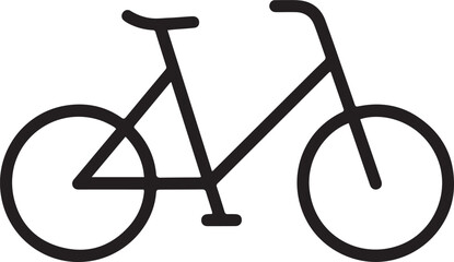 Single continuous line drawing classic sport unicycle. Single slim wheel frame, central hub crank.one line icon drawing © alimon