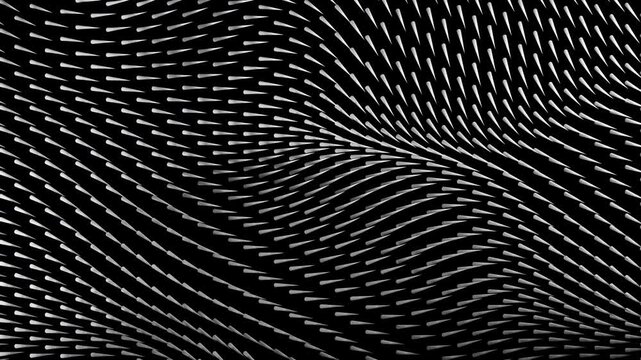 Seamless Loop Animation of a Mesh Surface Formed by Conical Particle Units with Undulating Wave-like Transformations