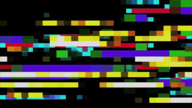Screen Distortion and TV Noise Animation | Abstract Digital Glitch Background for Motion Graphics | Realistic Glitch Distortion Overlay | TV Static Noise, Video Transmission Error and Digital Signal