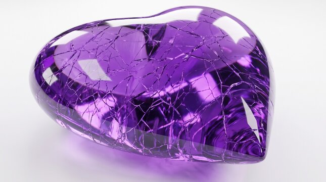 amethyst crystals on white background
