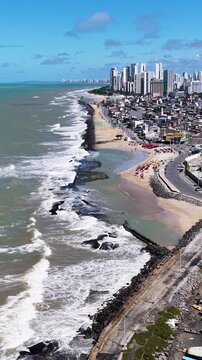 Brasilia Teimosa Beach At Recife In Pernambuco Brazil. Beach Landscape. Bay Harbor Scenery. Downtown District. Brasilia Teimosa Beach In Recife In Pernambuco Brazil Northeast. Amazing Scenery.