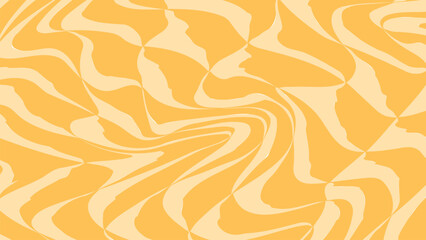 Fototapeta premium Abstract Seamless Wavy Pattern with Yellow Liquid Swirls and Psychedelic Optical Illusion Background