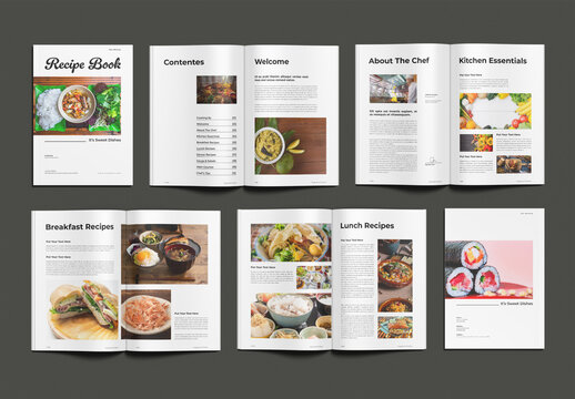 Recipe Book Brochure Template Design