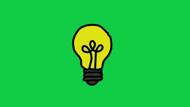 Green Screen Light Bulb Icon Animation For Creative DIY Tips