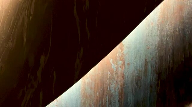 Abstract composition with contrasting light and dark tones in a dynamic diagonal arrangement