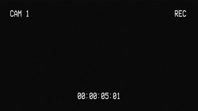 Cctv camera recording overlay interface with digital timecode