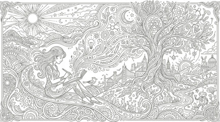 Obraz premium hand drawn vector illustration of a hand drawn illustration