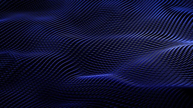 Seamless Loop Animation of Blue Abstract Vector Flow