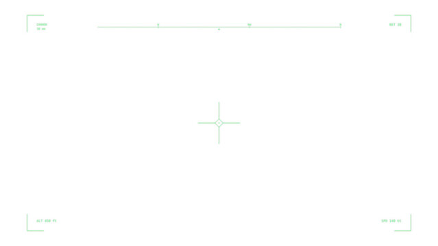 Attack helicopter gun HUD viewfinder, transparent PNG