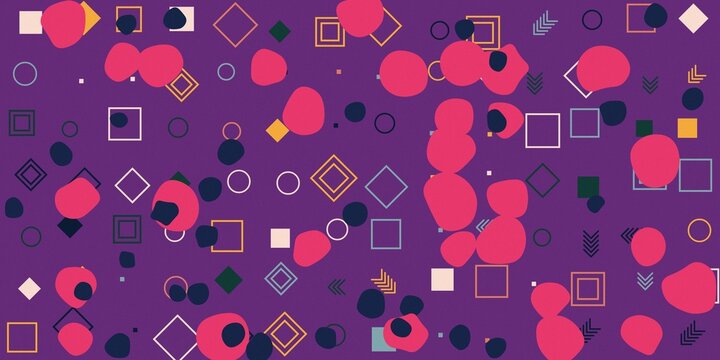 Abstract geometric pattern with circles and squares background