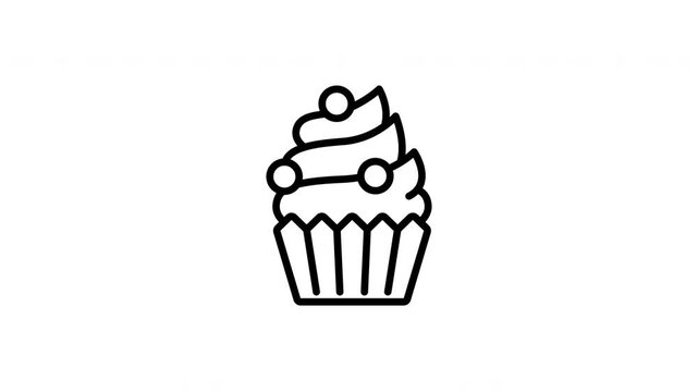 cup cake animation icon