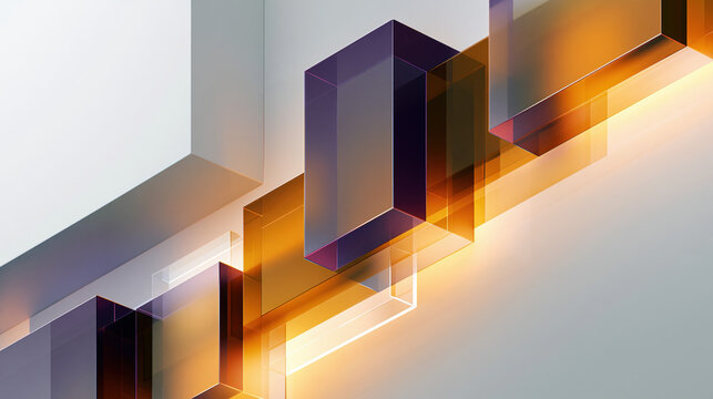 modern high-end consulting conference roll-up banner with frosted glass geometric rays