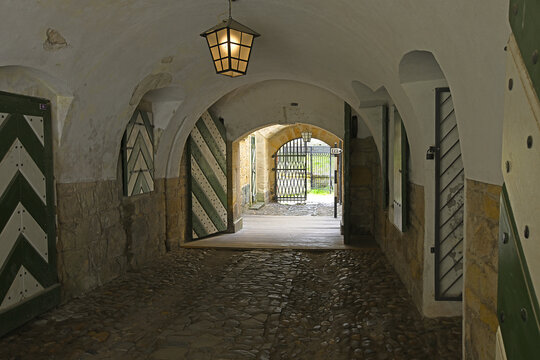 The historic Kłodzko Fortress (Twierdza Kłodzko) in Klodzko city in Poland, Extensive fortress construction from the 17th&ndash;18th centuries. The fortress is located on Forteczna Mountain