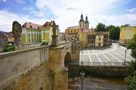 Klodzko city in Poland - Old Gothic bridge in the city center.