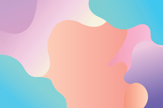 Modern pastel liquid blob shapes background with colorful organic elements for banner design