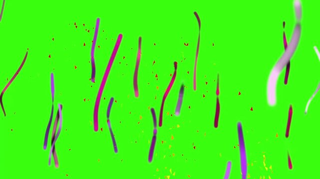 3D confetti explosion animation on greenscreen background. Perfect for celebration themes