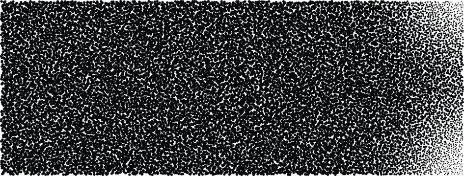 Monochrome static noise texture displaying granular black and white particles for digital signal interference simulation, graphic design backgrounds
