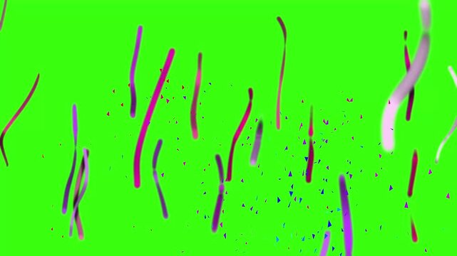 3D confetti explosion animation on greenscreen background. Perfect for celebration themes