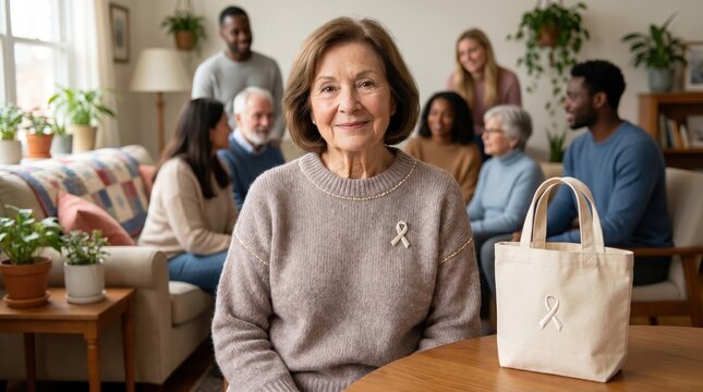 Elderly Woman's Hopeful Portrait for World Lungs Day