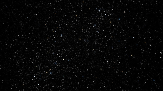 Black starfield silhouette against dark void stars space