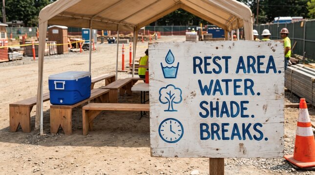 Construction Site Rest Area Promoting Heatwave Safety