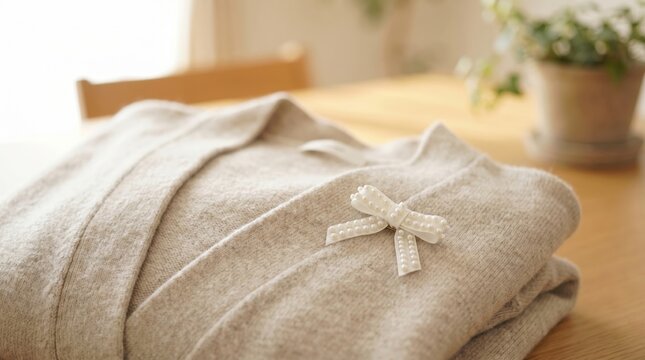 Pearl Ribbon Bow on Soft Fabric for World Lungs Day