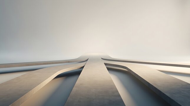 A conceptual view of multiple paths converging into one bright future direction.