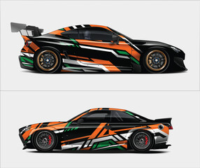 Naklejka premium Dynamic Racing Livery Design for Custom Sports Cars