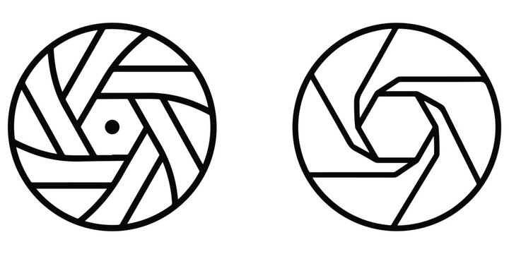 Minimalist geometric camera iris patterns