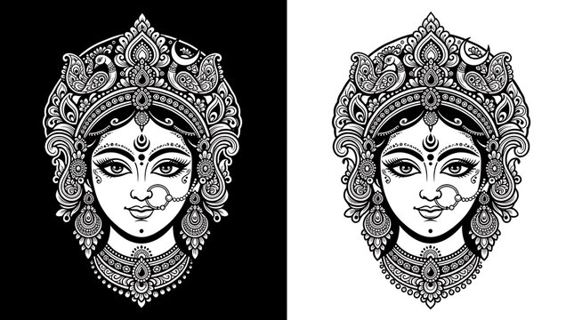 Dual symmetrical face masks with intricate patterns