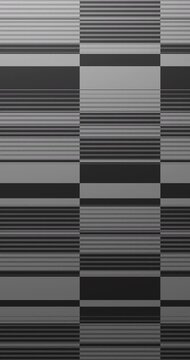 Vertical 2k vibrant abstract animation with geometric patchwork of black and gray arranged in striped squares. Ideal for modern design, gaming, fashion, and contemporary branding.
