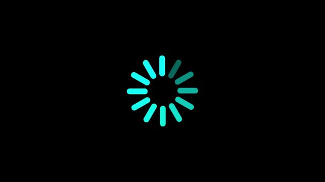 Loading Circle - Modern loading animation for web page buffering and progress indicator motion. Animation video of circular loading indicator, loading and buffering icon.
