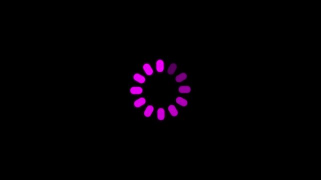 Loading Circle - Modern loading animation for web page buffering and progress indicator motion. Animation video of circular loading indicator, loading and buffering icon.