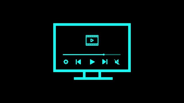 Animation of timeline bar of moving audio music player with transparent track on TV interface, multimedia concept, music equalizer bar icon, audio waveform, sound visualizer, music spectrum concept.